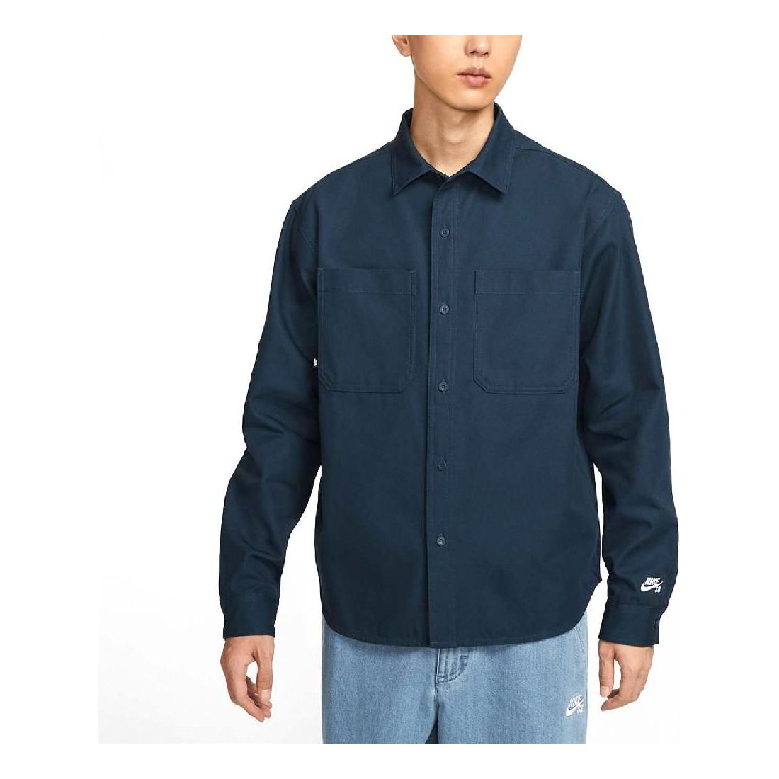 Риза Nike SB SB Button-Up Shirt Синьо | FV7346-478, 0