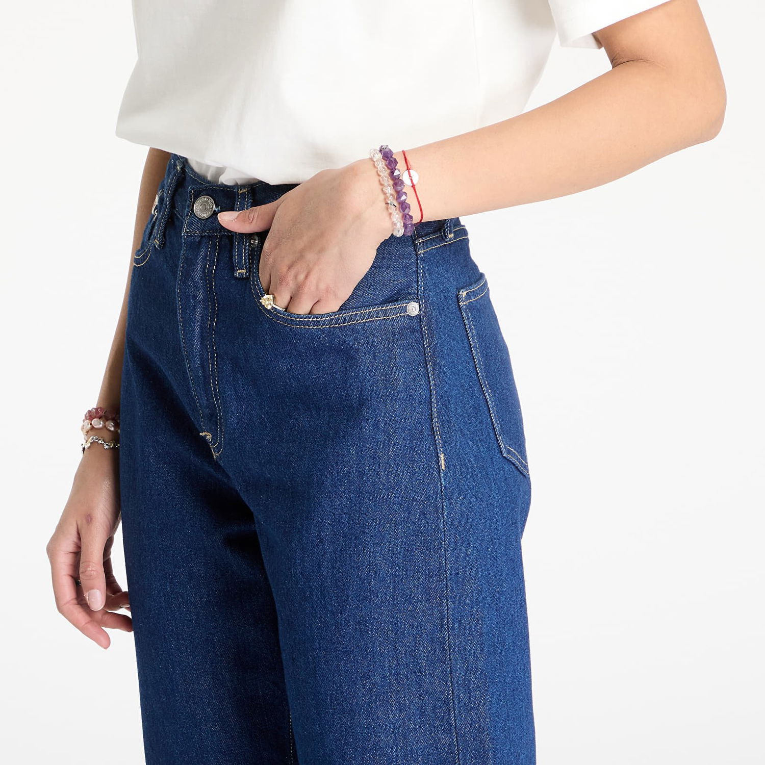 Дънки CALVIN KLEIN Calvin Klein Jeans High Rise Straight Jeans W30/L34 Синьо | J20J225128 1AP, 1