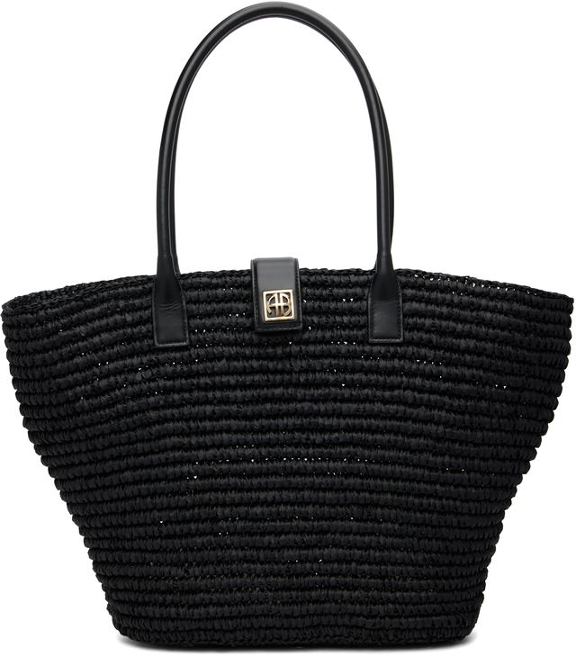 Lou Monogram Woven Tote