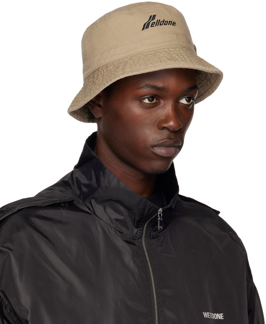 Шапка We11done Washed Logo Bucket Hat Бежово | WD-AH3-22-426-U-BG, 1