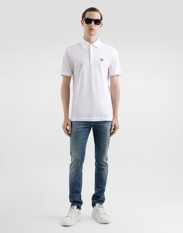 Поло тениска Dolce & Gabbana Dolce & Gabbana Cotton Polo Shirt with Metal Logo Tag Бяло | G8SN1TFU7ENW0800, 1