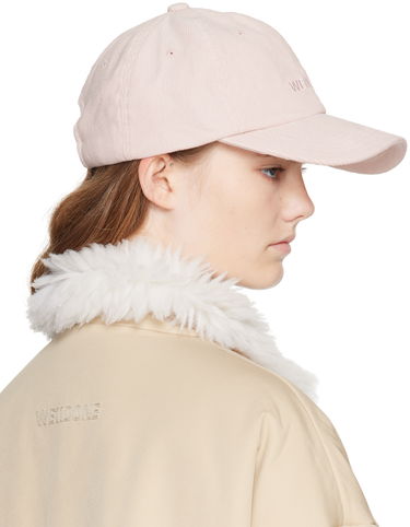 Шапка с козирка We11done Corduroy Logo Cap Розово | WD-AH2-24-406-U-PK, 2