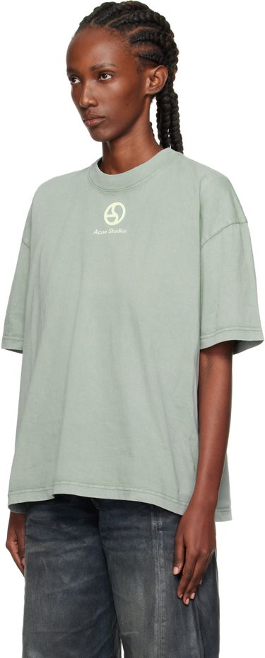 Тениска Acne Studios Acne Studios Logo T-Shirt Зелено | CL0360-, 3