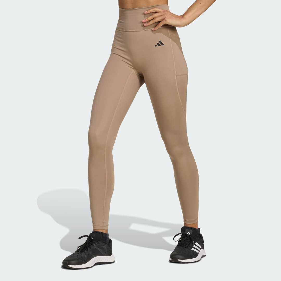Клинове adidas Performance Optime Essentials No Front Rise Seam 7/8 Leggings Бежово | JY4812, 0