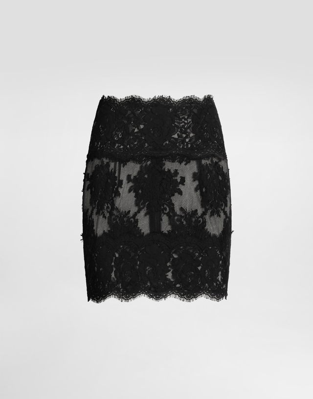 Dolce & Gabbana Chantilly Lace Short Skirt 46