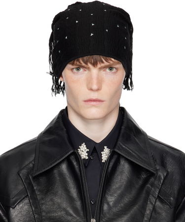 Шапка KIKO KOSTADINOV Kiko Kostadinov Tarr Knit Beanie with Fringe Черно | KKAW25KN11-116, 0