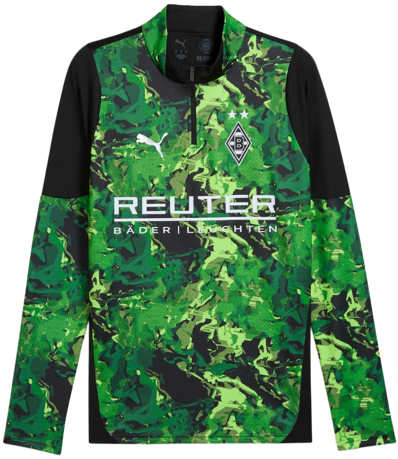 Тениска Puma Borussia Mönchengladbach Training 1/4 Zip Top Зелено | 781471-08, 0