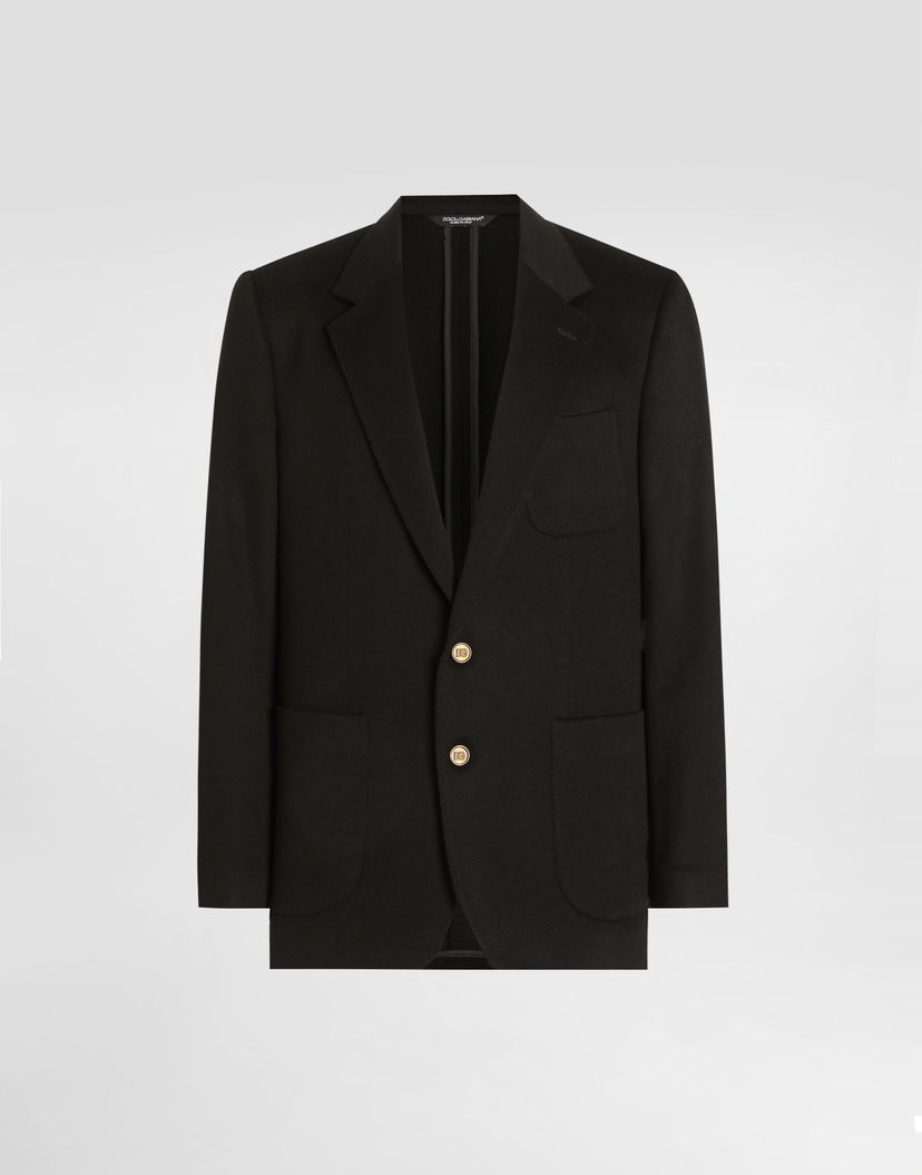 Яке Dolce & Gabbana Single-breasted Portofino Cashmere Jacket Черно | G2PT9TFUCA4N0000