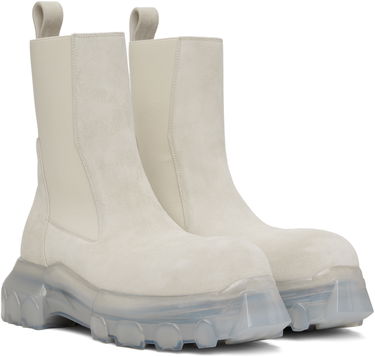 Кецове и обувки Rick Owens Rick Owens Hollywood Beatle Bozo Tractor Chelsea Boots Бяло | RU01E5881 LVS0, 3