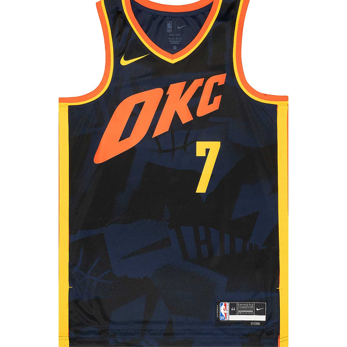 Фланелка Nike NBA OKLAHOMA CITY THUNDER DRI-FIT CITY EDITION SWINGMAN JERSEY CHET HOLMGREN Черно | DX8513-419, 1