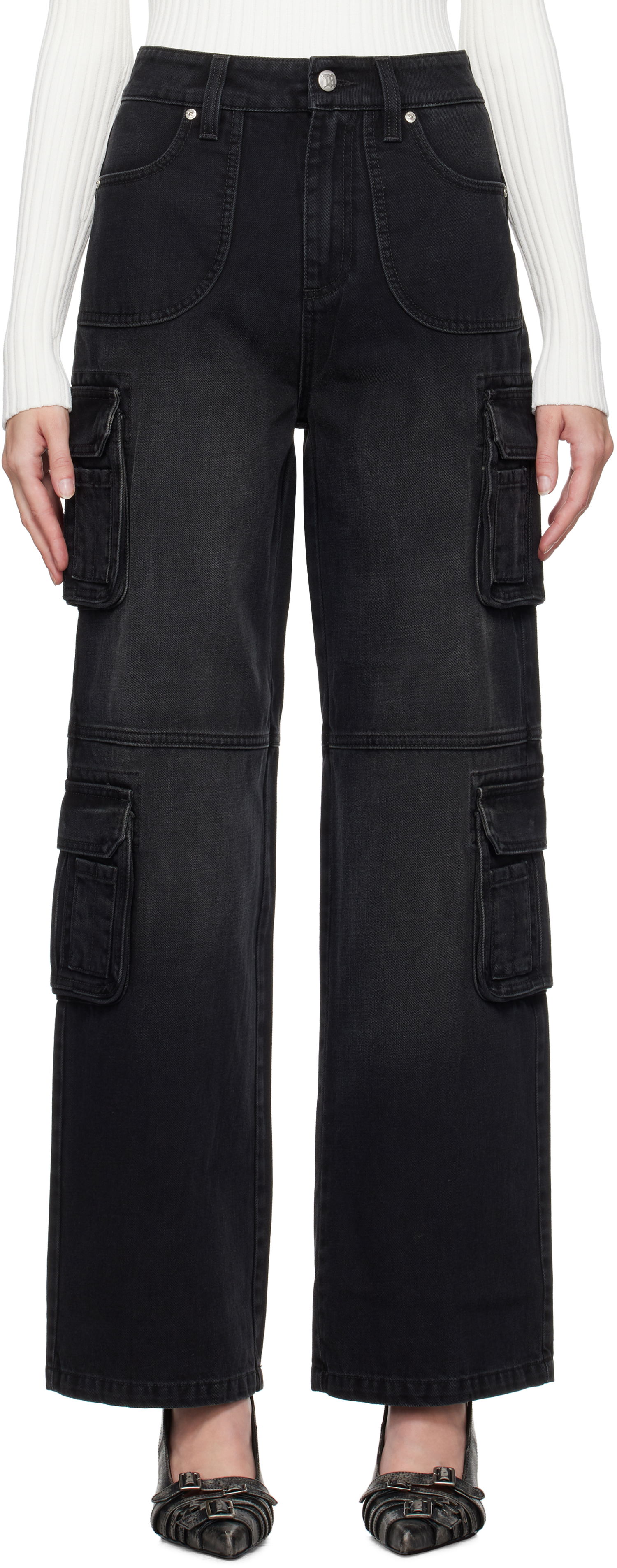 Карго панталони MISBHV Washed Cargo Jeans Черно | 241W300, 0