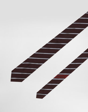 Колани Dolce & Gabbana Dolce & Gabbana Striped Jacquard Tie Кафяво | GT149EG0JYTS9002, 2