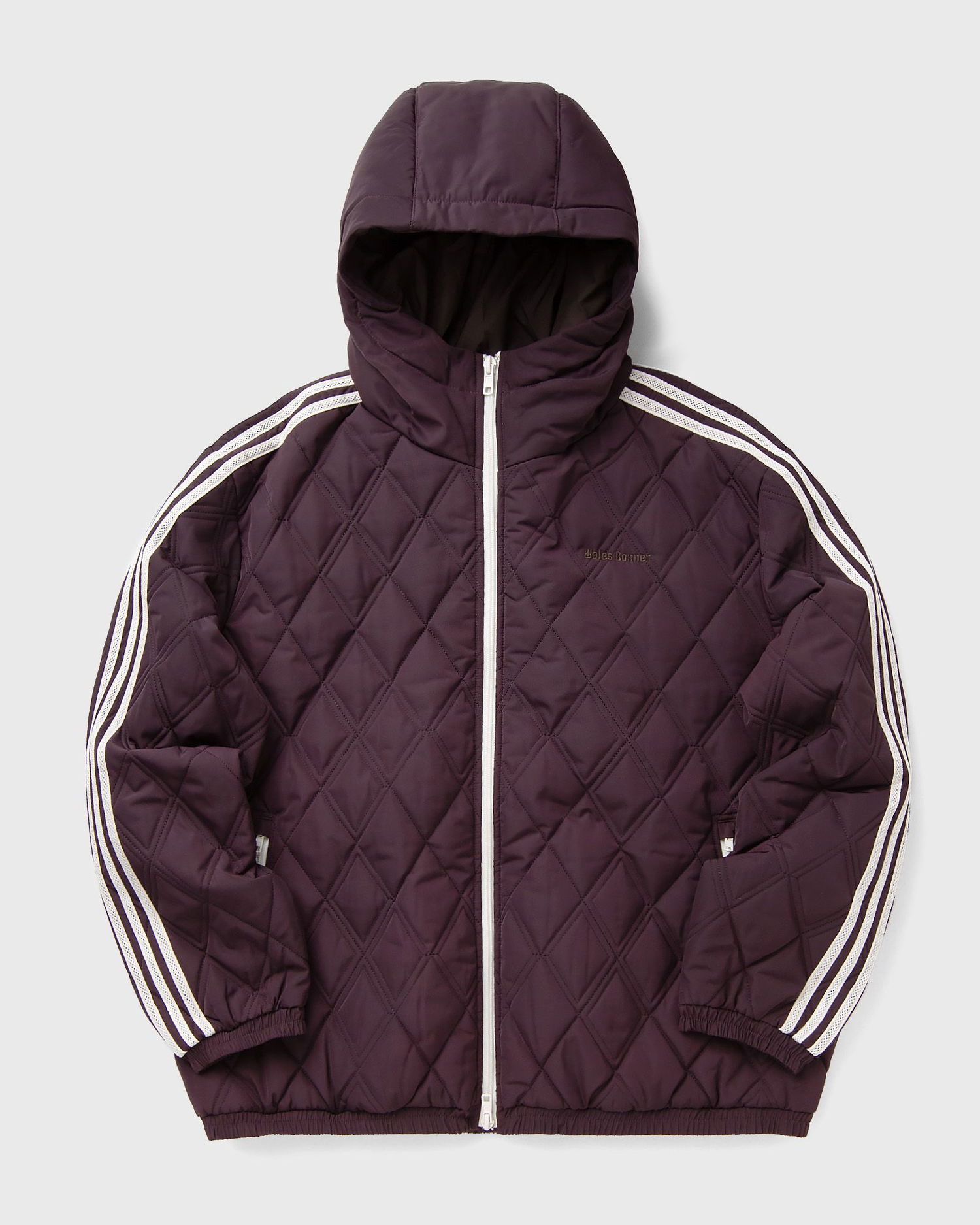 Пухо яке adidas Originals Wales Bonner Quilted Hooded Jacket Бургунди | KE9956, 1