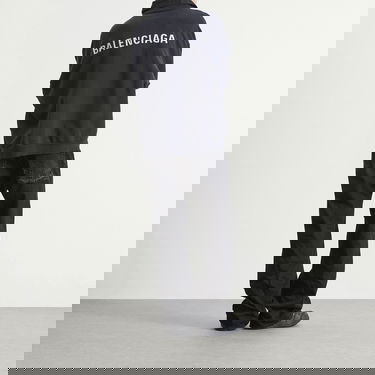 Суитчър Balenciaga Logo Layered Collar Sweatshirt Тъмно синьо | 850363-TTVJ2-1569, 4