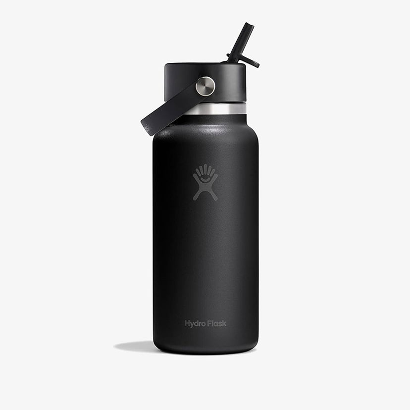 Бутилки за пиене Hydro Flask 946ml Wide Flex Straw Cap Universal Bottle Черно | W32CFS001
