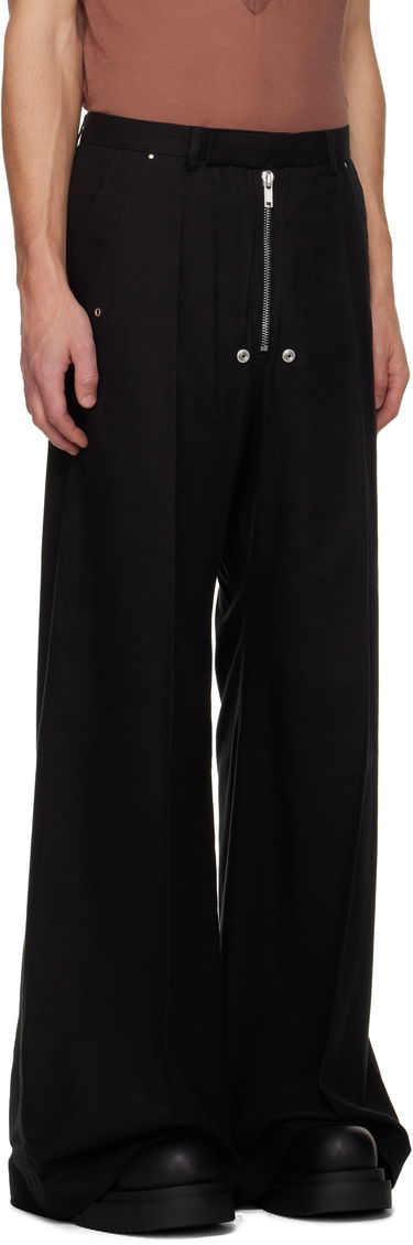 Панталони Rick Owens Concordians Tailored Wide Bela Trousers Черно | RU02E1354 FLW, 1