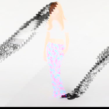 Спортни панталони adidas Performance Stella Mccartney x Velours Track Pants Signal Cyan/ Pink/ Clearo Лилаво | IW9847, 3
