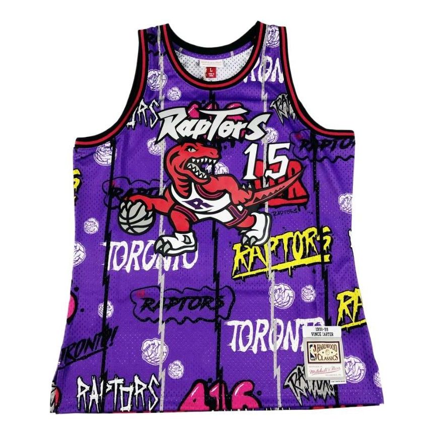Потник Mitchell & Ness Raptors Graphic Print Jersey Лилаво | TFSM4768-TRA98VCAPURP, 0