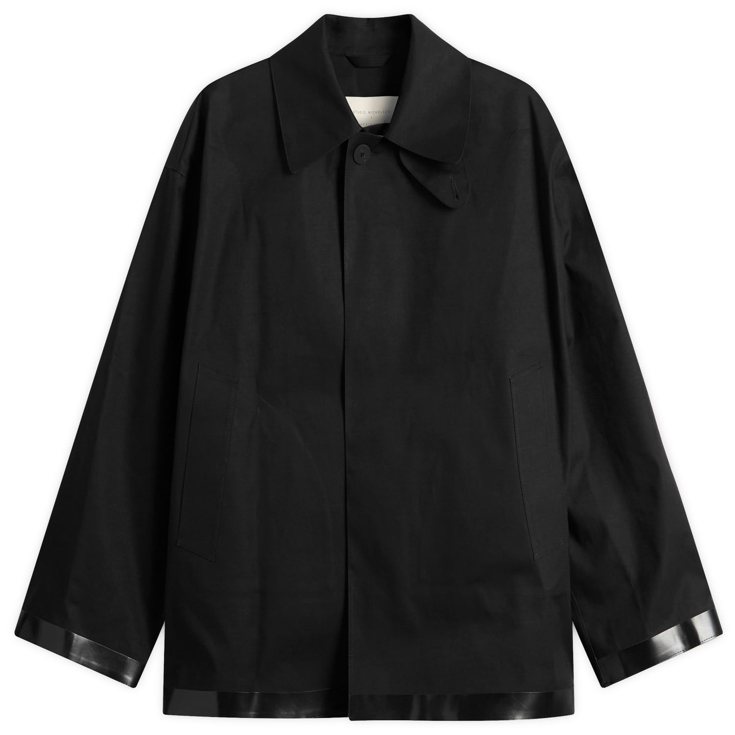 Палта Studio Nicholson Studio Nicholson x Mackintosh Bonded Mac, Size Large Черно | TEVIOT-SN-781-BLK, 1