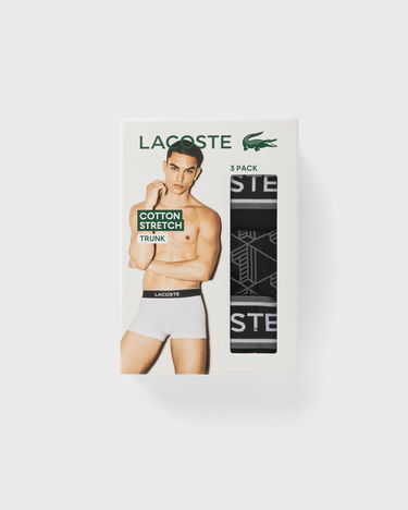 Боксерки Lacoste Pack of 3 Patterned and Plain Elastic Waistband Trunks Черно | 5H4970-031, 1