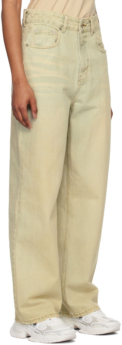 Дънки We11done Wide-Leg Jeans Зелено | WD-DP1-23-357-W-BG, 1