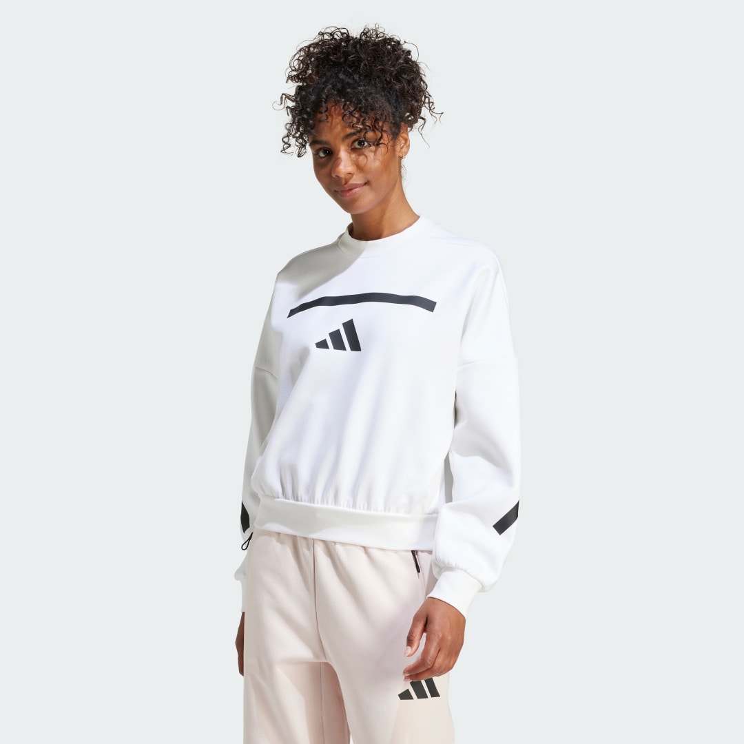 Суитчър adidas Performance Z.N.E. Sweatshirt Бяло | JI7554, 0