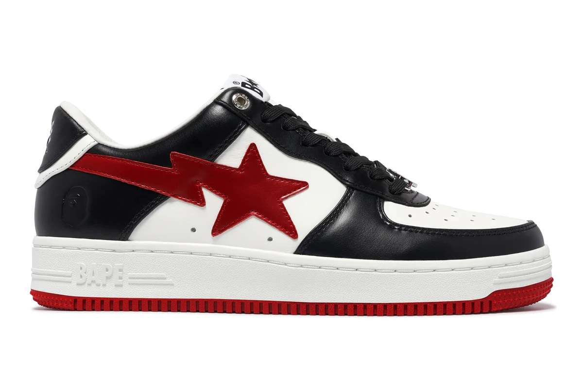 Кецове и обувки BAPE Bape Sta #3 Black/Red Черно | 0ZXSHM191303M, 0