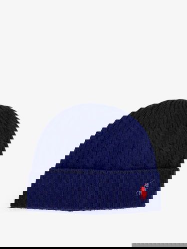 Шапка Polo by Ralph Lauren Cable Knit Beanie Синьо | 449959346002, 0