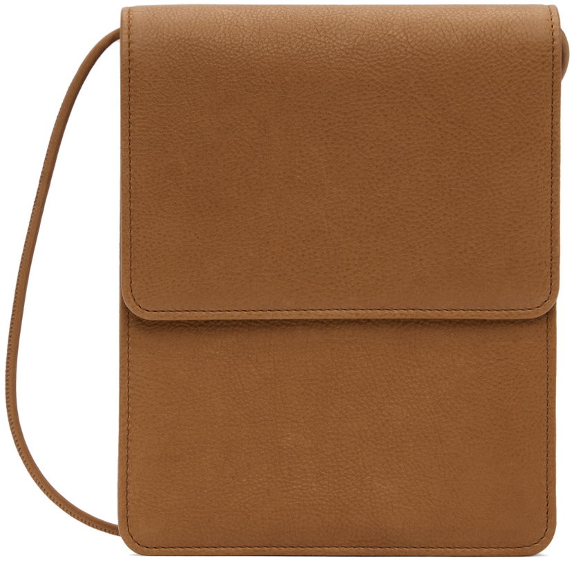 Чанта през рамо The Row Leather Crossbody Bag Кафяво | W1676-L137