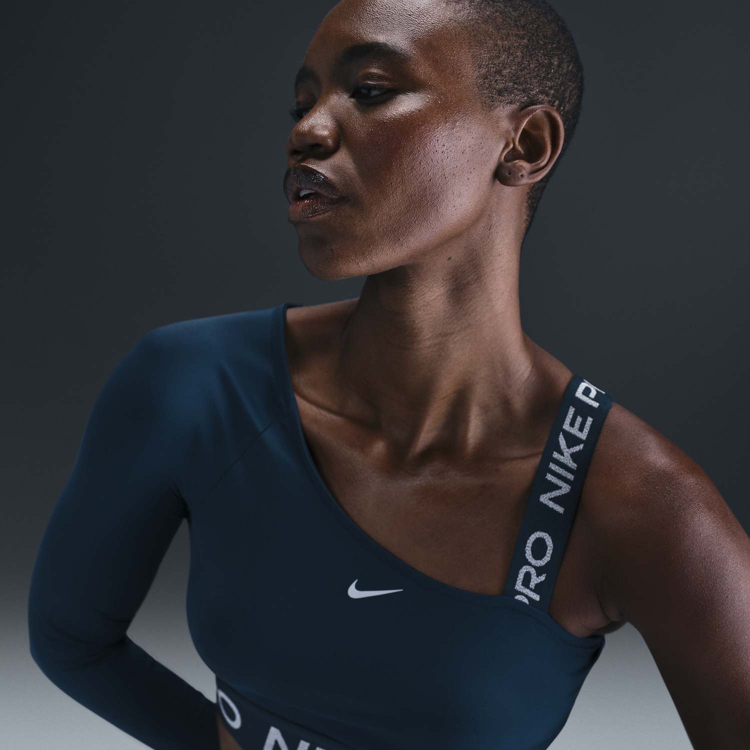 Съкратен топ Nike Asymmetric Dri-FIT Top Синьо | FV8100-478, 0
