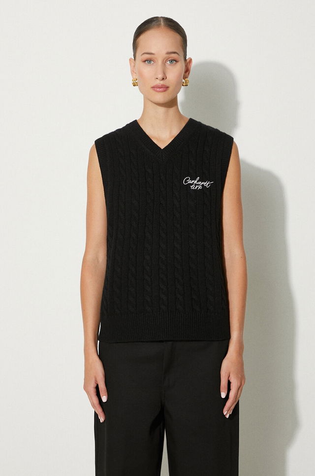 Signature Cable Knit Vest Sweater