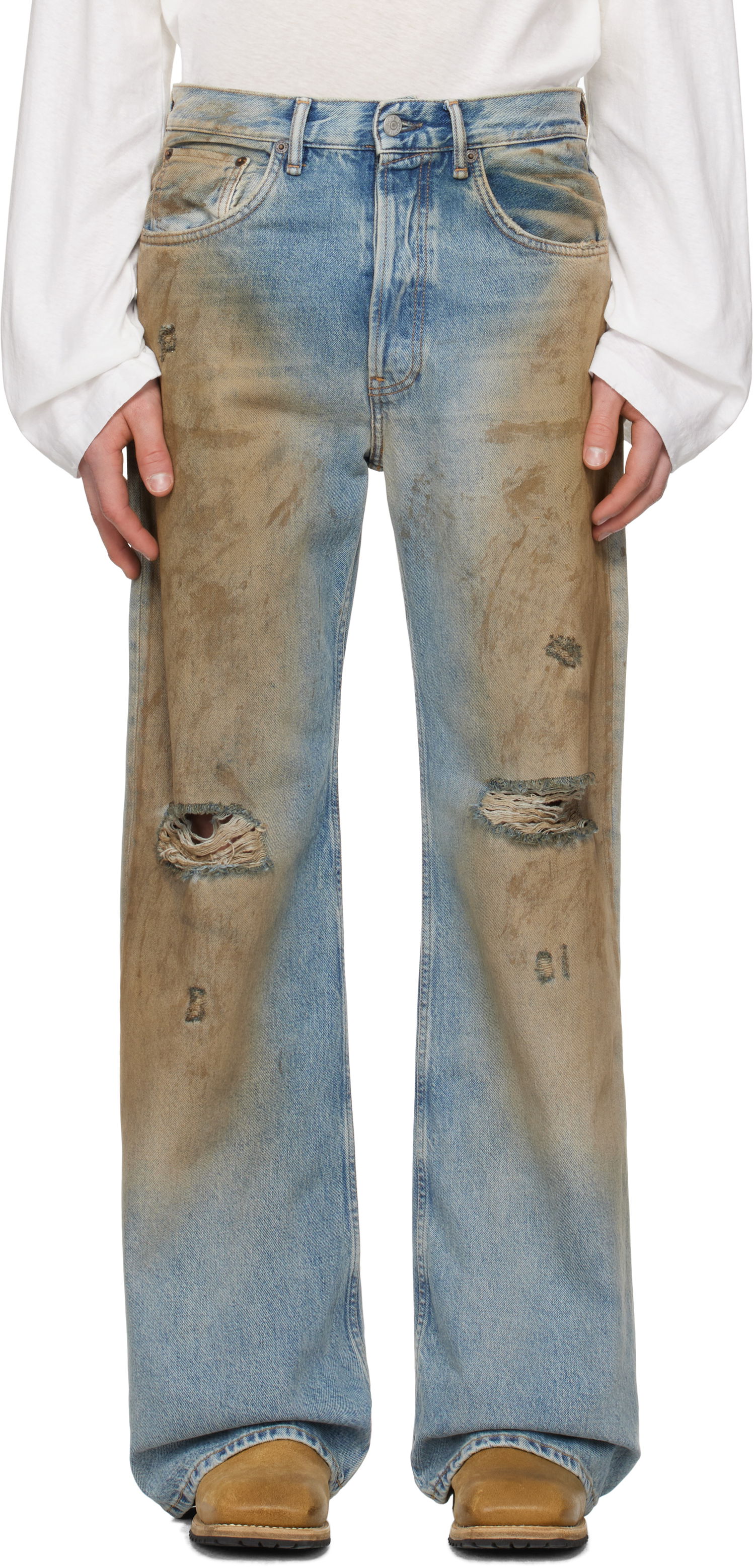 Дънки Acne Studios Acne Studios Loose Fit 2021M Jeans Синьо | B00403-, 0