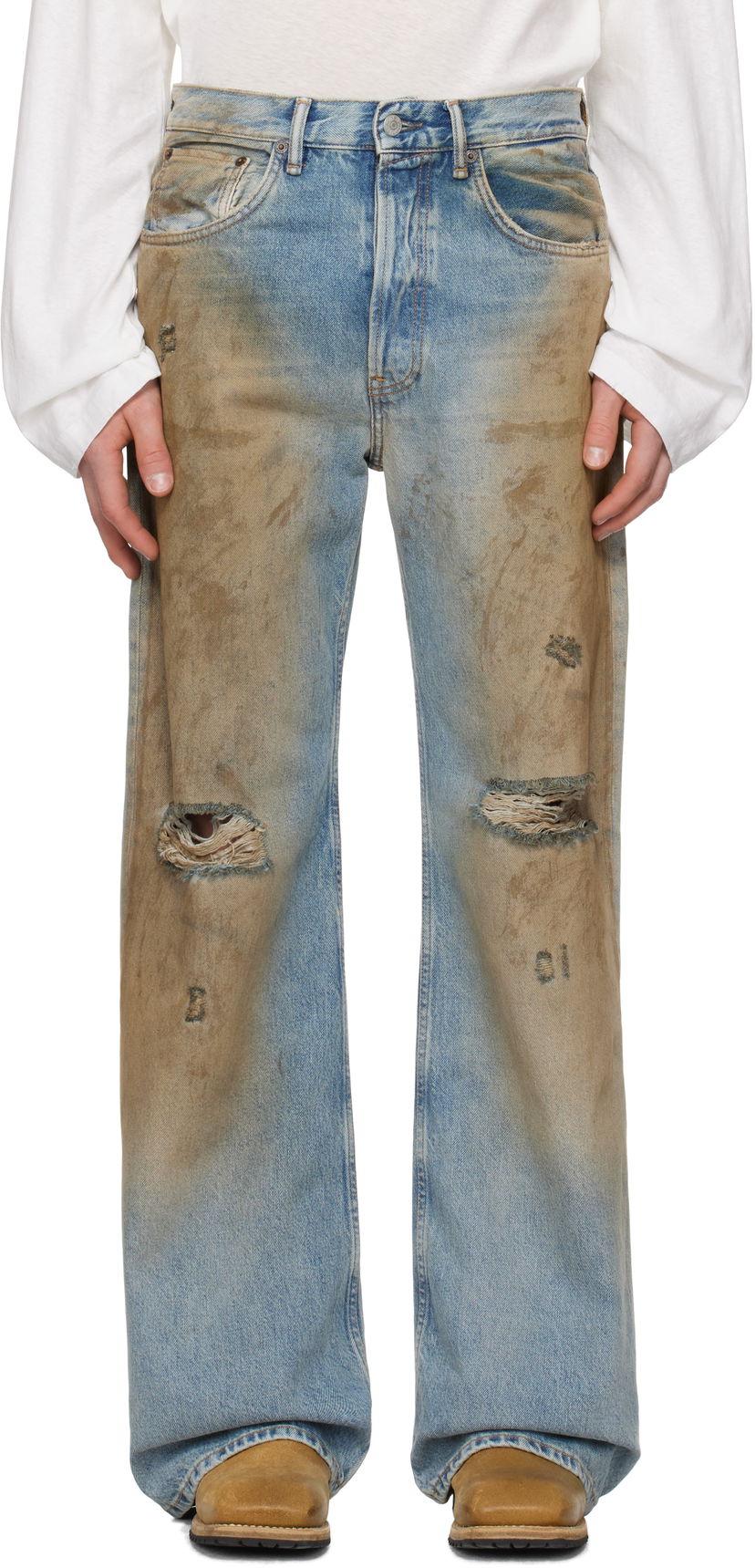 Дънки Acne Studios Acne Studios Loose Fit 2021M Jeans Синьо | B00403-