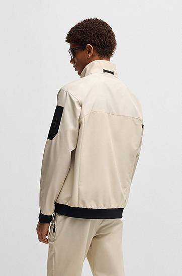 Яке бомбър BOSS Water-Repellent Blouson Jacket with Mesh Lining Бежово | 50533769, 1