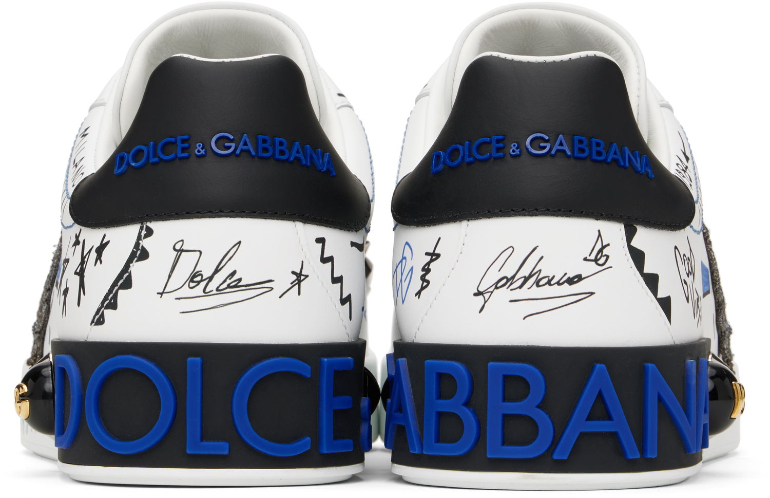 Кецове и обувки Dolce & Gabbana White Portofino Embroidery & Studs Sneakers Многоцветен | CS1772AH494, 1