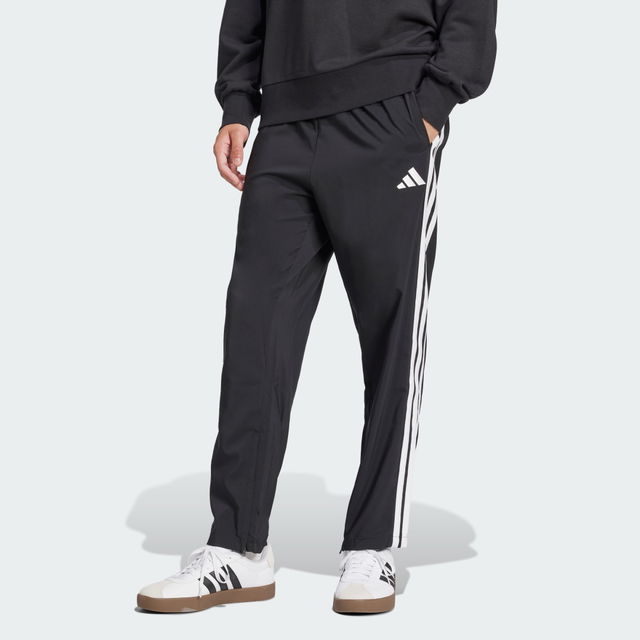 Essentials 3-Stripes Open Hem Track Pants