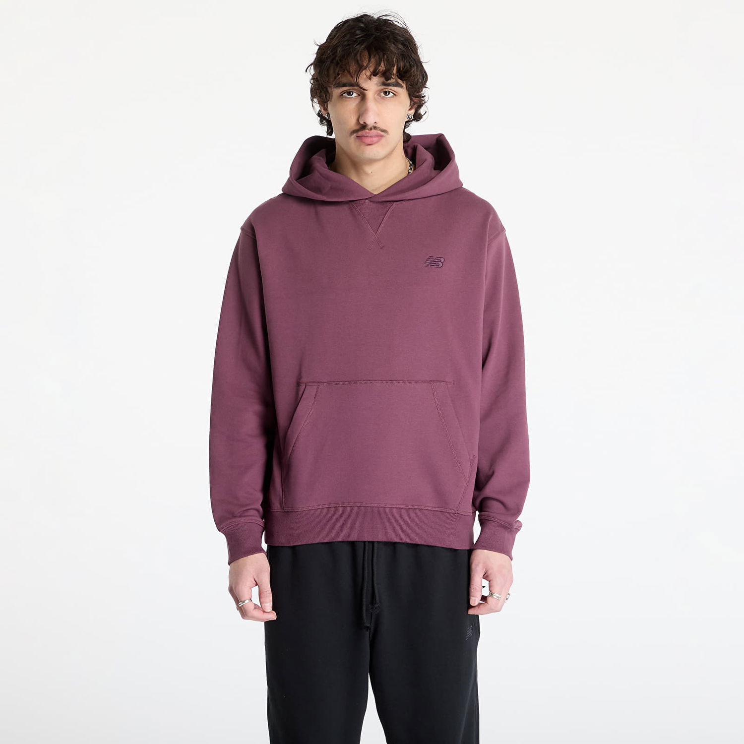 Суитчър New Balance Athletics French Terry Hoodie Бургунди | MT41534FDP, 0