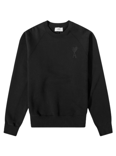 Пуловер AMI Tonal Heart Crewneck Черно | USW002-747001