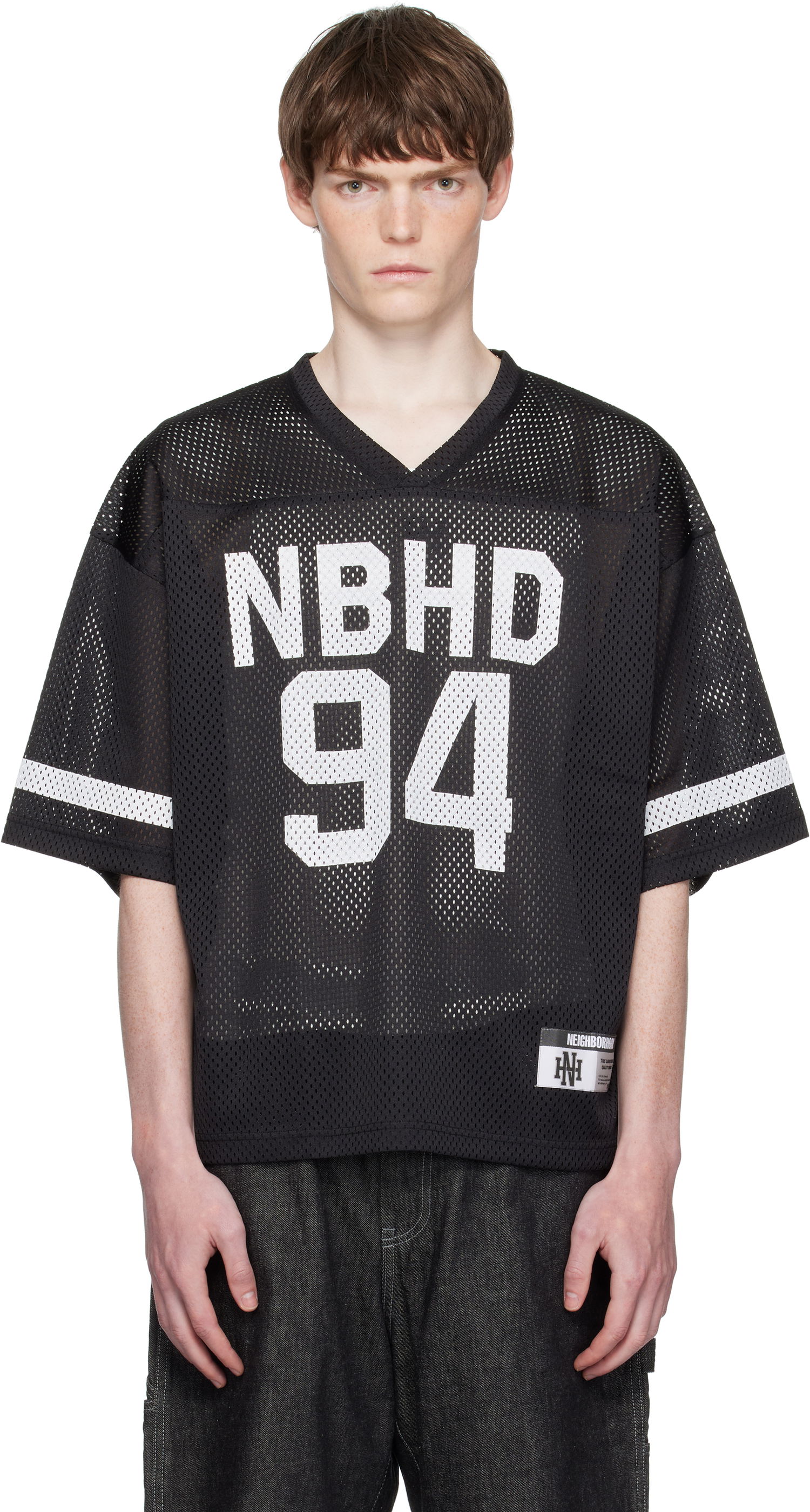 Фланелка Neighborhood Neighborhood V-neck Jersey Черно | 251UNNH-CSM01, 0