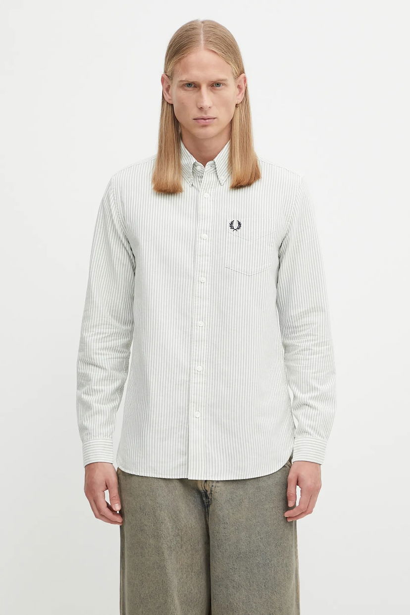 Риза Fred Perry Fred Perry Regular Fit Button-Down Shirt Зелено | M1736