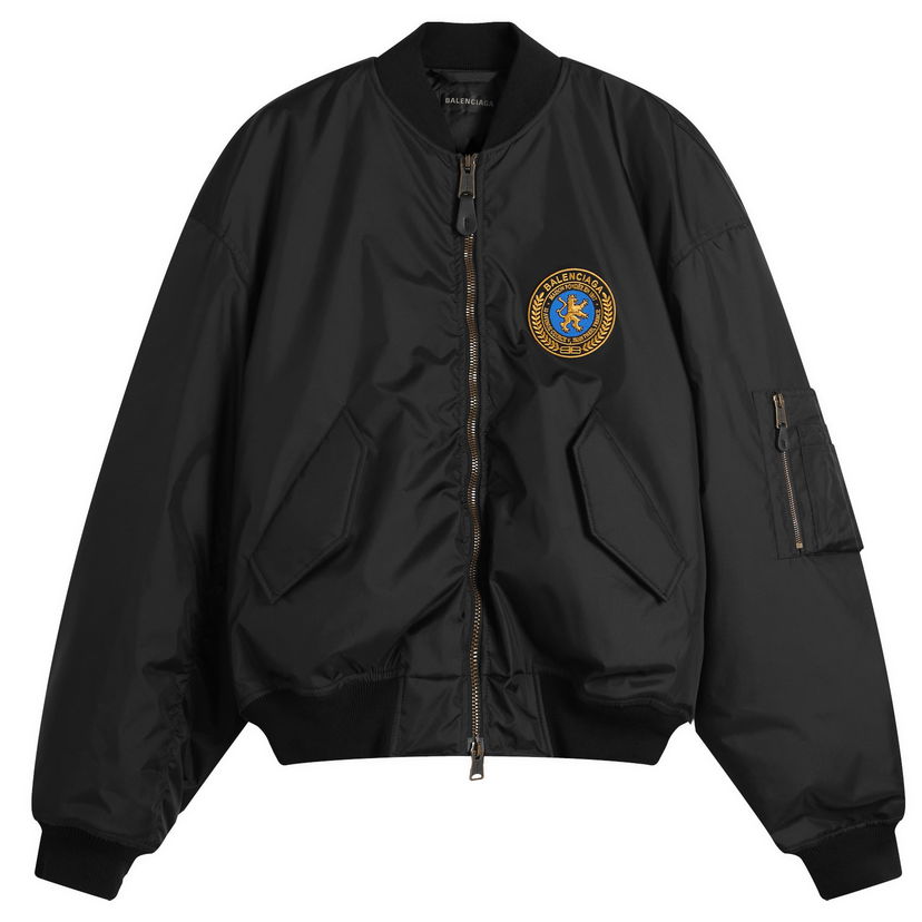 Яке бомбър Balenciaga Uniform Nylon Oxford Large Fit Bomber Jacket Черно | 839101-TOO04-1000