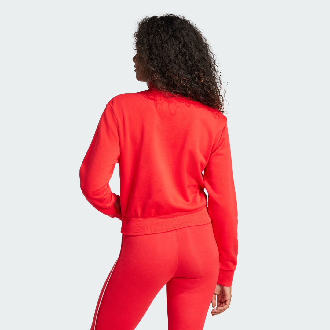 Суитчър adidas Performance Crop Quarter-Zip Track Jacket Червено | JG4171, 1