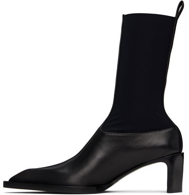 Кецове и обувки Jil Sander Jil Sander Leather Kitten Heel Ankle Boots Черно | J16WU0056_P5810, 2