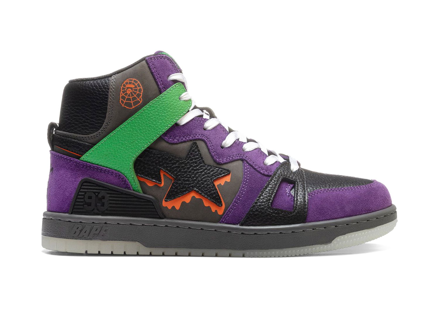 Кецове и обувки BAPE Bape Sta 93 Hi "Halloween" 2021 Лилаво | 001FWH701019-PUR-A, 0