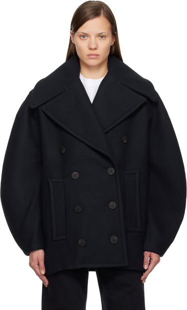 Палта Jacquemus 'The Ovalo' Double-Breasted Wool Peacoat Черно | 25HCOW00103AW00429, 0