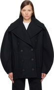 'The Ovalo' Double-Breasted Wool Peacoat