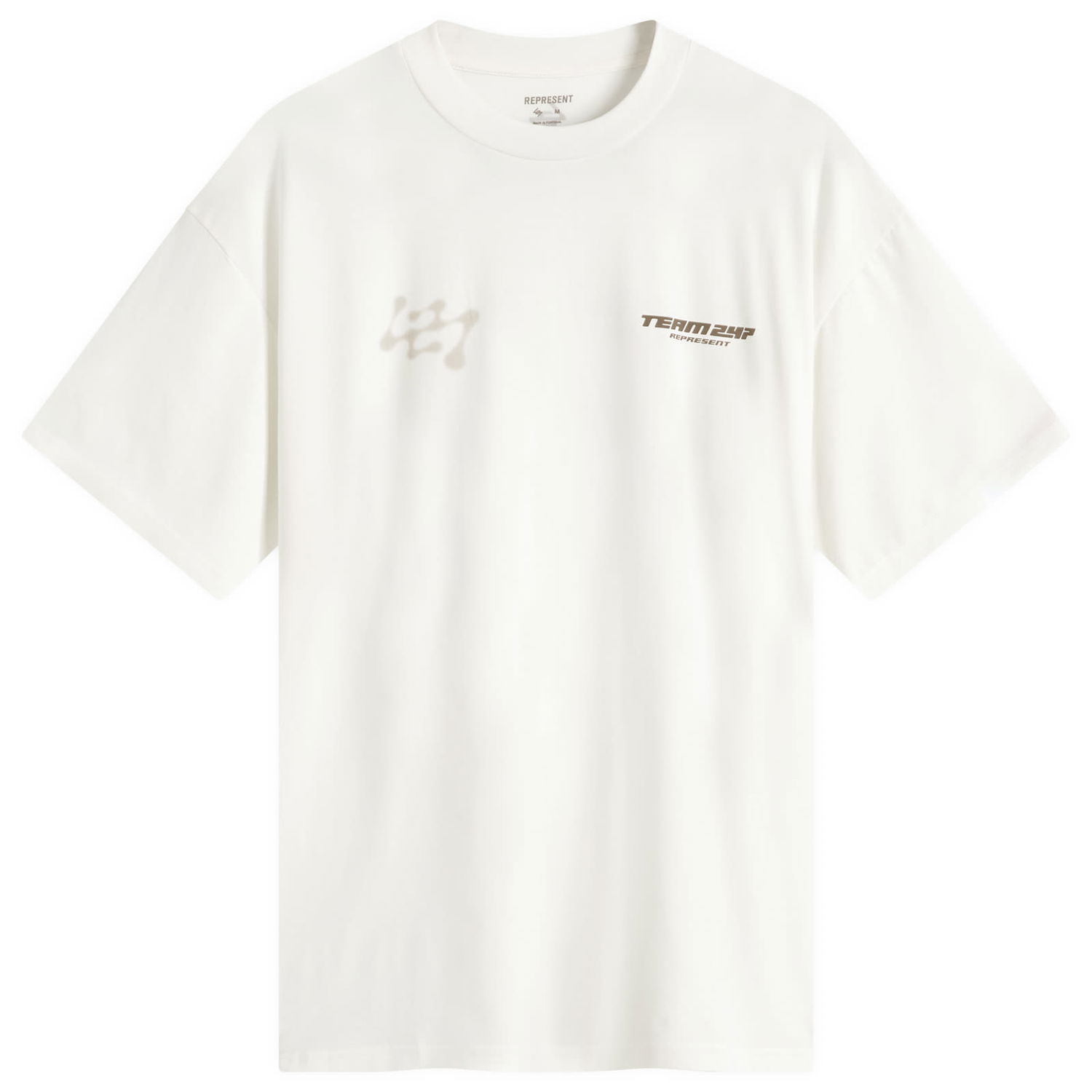 Тениска Represent Clo 247 Future Terrains Oversized T-Shirt Flat White Бяло | 247M4119-72, 0