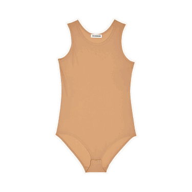 боди Jil Sander Round Neck Bodysuit Бежово | JSCR705051 WR477108 265, 0