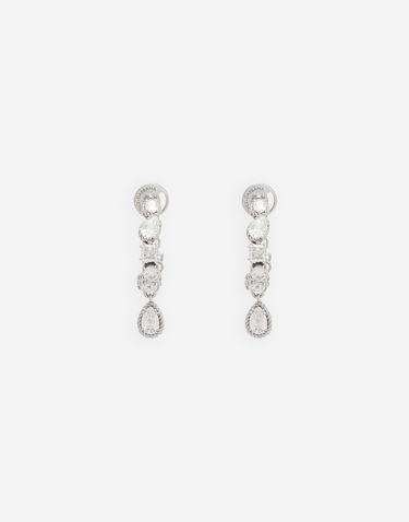 Обеци Dolce & Gabbana 18K White Gold Easy Diamond Earrings Металик | WEQD1GWDIA180001, 0