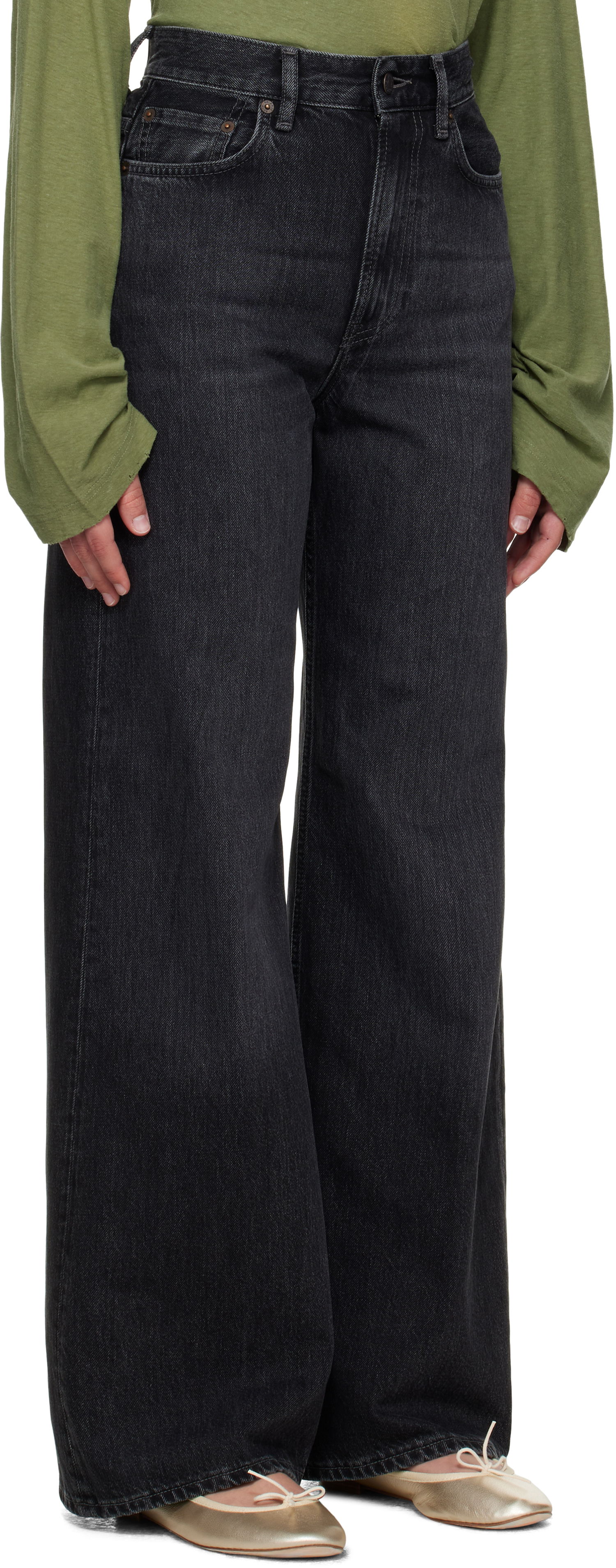 Дънки Acne Studios Relaxed-Fit Jeans Черно | A00463-, 1